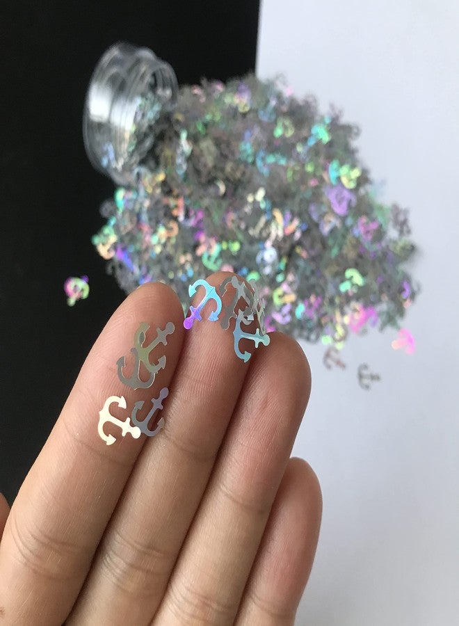 PrettyG 10 Grams/Pack -Boat Anchor Shape Holographic Glitter Sequins - Festival Rave Beauty Makeup Face Body Nail Art Decoration LB100 - Image 5